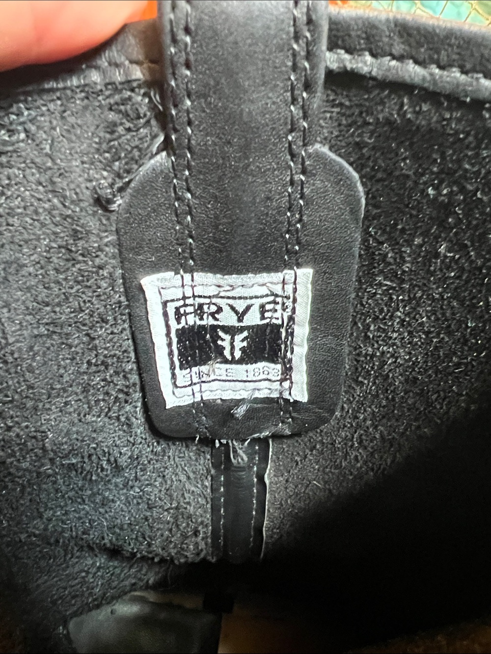 Frye Black Leather Harness Mid-Calf Boots with Silver Ring - Picture 2 of 10